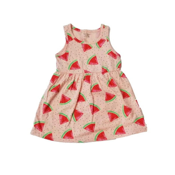 Lamuusaa Toddler Baby Kid Girl Watermelon Short Sleeve Dress Polka Dot Sundress Princess Fashion Casual Dress 